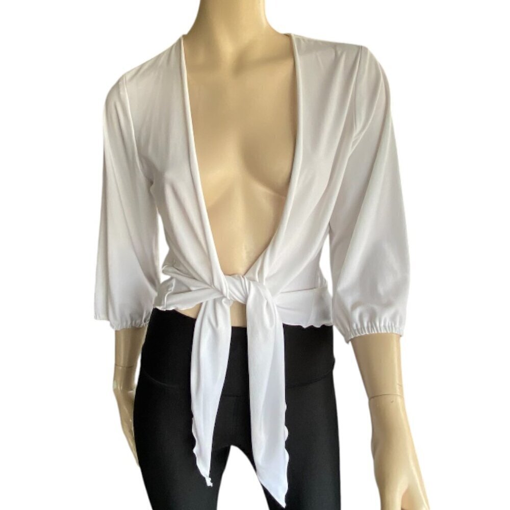 Joseph Ribkoff White 3/4 Sleeve Shrug Sz 12​​​​​​